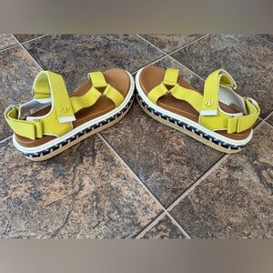 Tory Burch Sport Sandal- Nylon Webbing/Eva- Yellow/Caramel Corn Women’s 8M